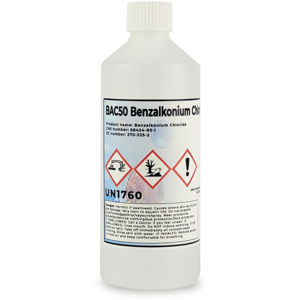 BAC50 - Benzalkonium Chloride 500ml
