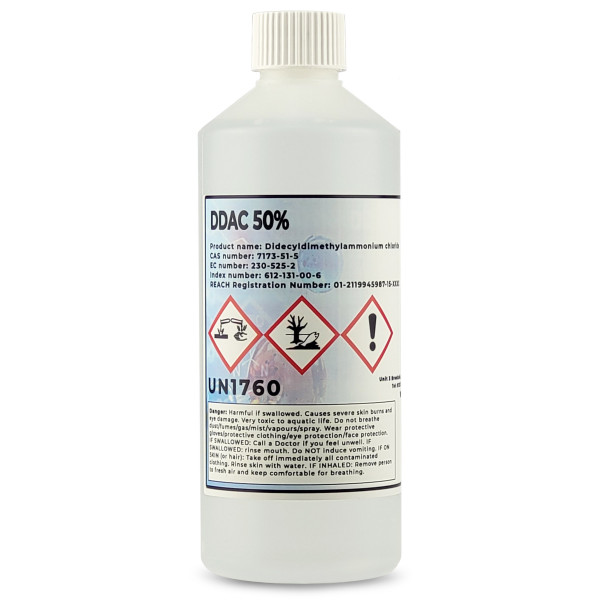 DDAC 50%  Didecyldimethylammonium chloride 500ml